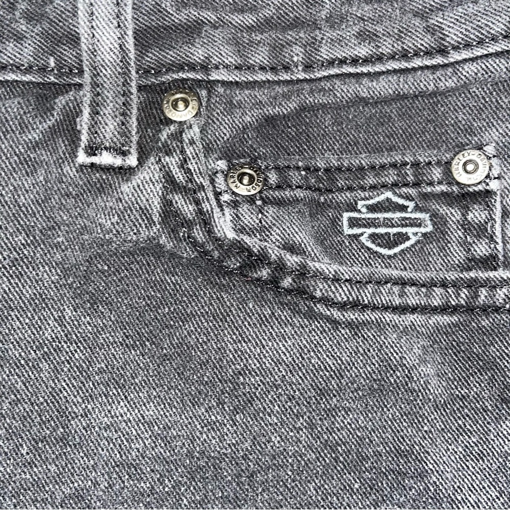 Harley Davidson‎ Baggy Black Denim Jeans Women’s Size 12 Y2K - Picture 4 of 6